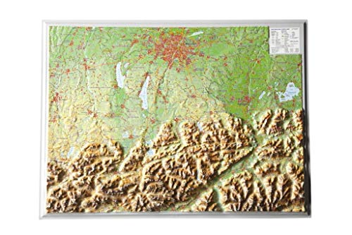 Relief Bayerisches Oberland (1:400.000): Tiefgezogenes Kunststoffrelief