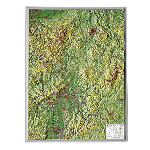 Relief Hessen klein 1:700.000: Relief Hessen klein ohne Rahmen 1:700.000: Tiefgezogenes Kunststoffrelief Relief Hessen klein 1:700.000: Relief Hessen klein ohne Rahmen 1:700.000: Tiefgezogenes Kunststoffrelief
