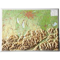 Reliefkarte Bayerisches Oberland 1 : 400.000