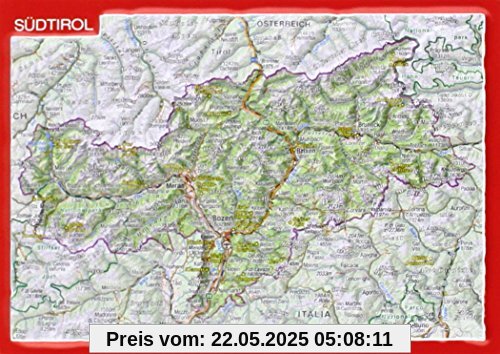 Reliefpostkarte Südtirol