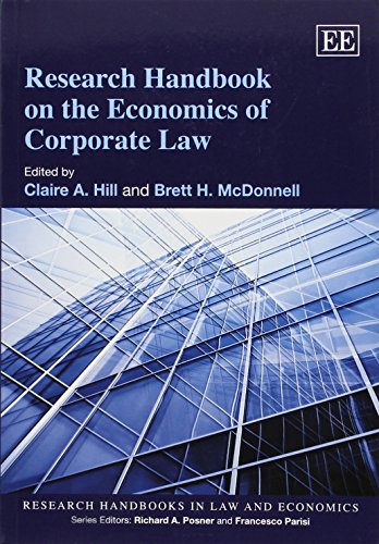 Research Handbook on the Economics of Corporate Law (Research Handbooks in Law and Economics)