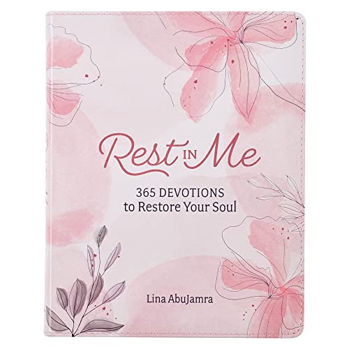 Rest in Me 365 Devotions to Restore Your Soul, Pink Faux Leather
