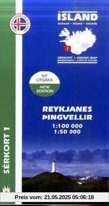 Reykjanes - Pingvellir 1 : 100 000