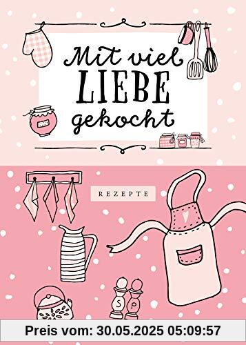 Rezeptbuch zum Selberschreiben in rosa: Kochbuch Selbstschreiben | Rezeptsammlung für 50 Rezepte & 6 Menüs | DIY Rezeptsammlung mit stabilem Hardcover und Inhaltsverzeichnis