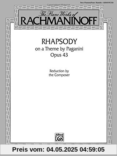 Rhapsody on a Theme by Paganini, Op. 43 (Belwin Edition)