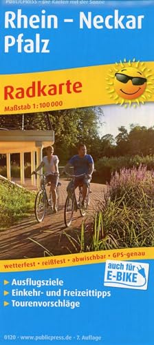 Rhein - Neckar - Pfalz: Radkarte mit Ausflugszielen, Einkehr- & Freizeittipps, wetterfest, reissfest, abwischbar, GPS-genau. 1:100000 (Radkarte: RK)