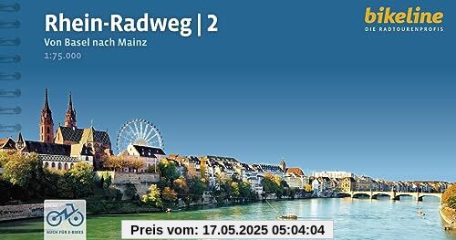 Rhein-Radweg / Rhein-Radweg Teil 2: Von Basel nach Mainz, 1:75:000, 381 km, GPS-Tracks Download, LiveUpdate