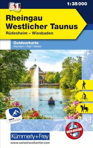 Kümmerly+Frey Outdoorkarte Deutschland 51 Rheingau, Westlicher Taunus 1:35.000: Mit Rüdesheim und Wiesbaden. Touren für Wanderer, Biker und mehr! Free Download von Hallwag Kümmerly+Frey
