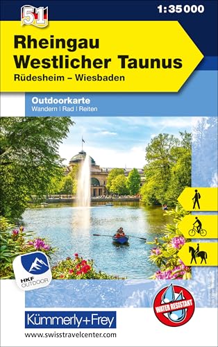Kümmerly+Frey Outdoorkarte Deutschland 51 Rheingau, Westlicher Taunus 1:35.000: Mit Rüdesheim und Wiesbaden. Touren für Wanderer, Biker und mehr! Free ... Outdoorkarten Deutschland, Band 51)