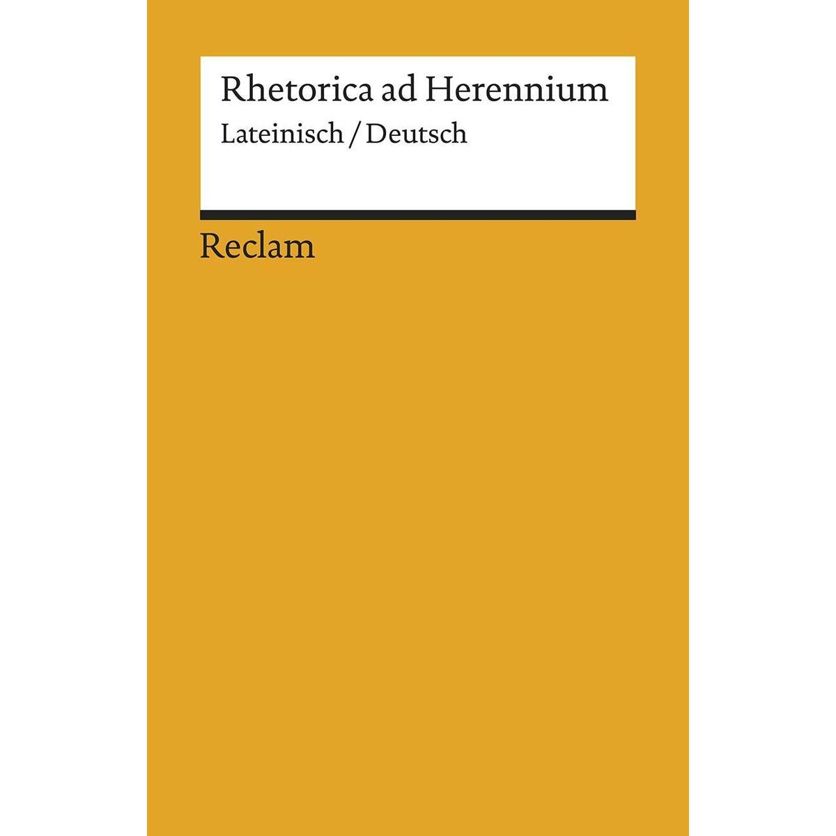 Rhetorica ad Herennium Rhetorica ad Herennium von Reclam Philipp Jun.
