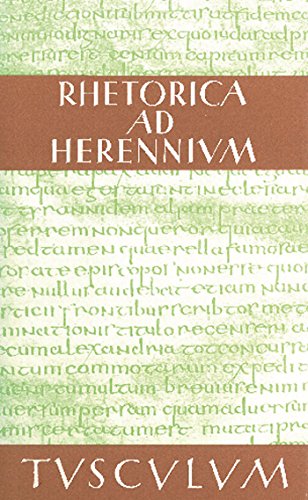 Rhetorica ad Herennium: Lateinisch - Deutsch (Sammlung Tusculum) von Walter de Gruyter