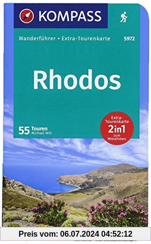Rhodos: Wanderführer mit Extra-Tourenkarte 1:55000, 55 Touren, GPX-Daten zum Download. (KOMPASS-Wanderführer, Band 5972)