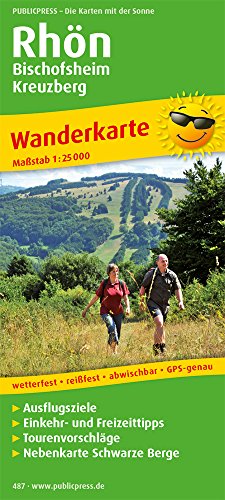 Rhön, Bischofsheim - Kreuzberg: Wanderkarte mit Ausflugszielen, Einkehr- & Freizeittipps, wetterfest, reißfest, abwischbar, GPS-genau. 1:25000 (Wanderkarte: WK)