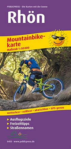Rhön: Mountainbikekarte mit Ausflugszielen, Einkehr- & Freizeittipps, wetterfest, reissfest, abwischbar, GPS-genau. 1:50000 (Mountainbikekarte: MBK, Band 455)