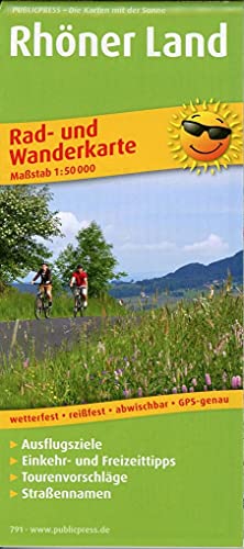 Rhöner Land: Rad- und Wanderkarte mit Ausflugszielen, Einkehr- & Freizeittipps, Straßennamen, wetterfest, reißfest, abwischbar, GPS-genau. 1:50000 (Rad- und Wanderkarte: RuWK) von Freytag-Berndt und ARTARIA
