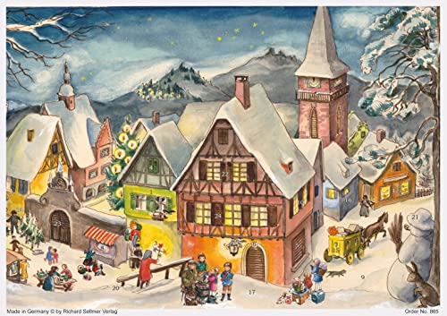 Richard Sellmer Verlag Adventskalender "verschneites Dorf"