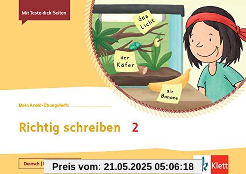 Richtig schreiben 2: Übungsheft Klasse 2: Übungsheft Klasse 2. Mit Test-dich-Seiten (Mein Anoki-Übungsheft)