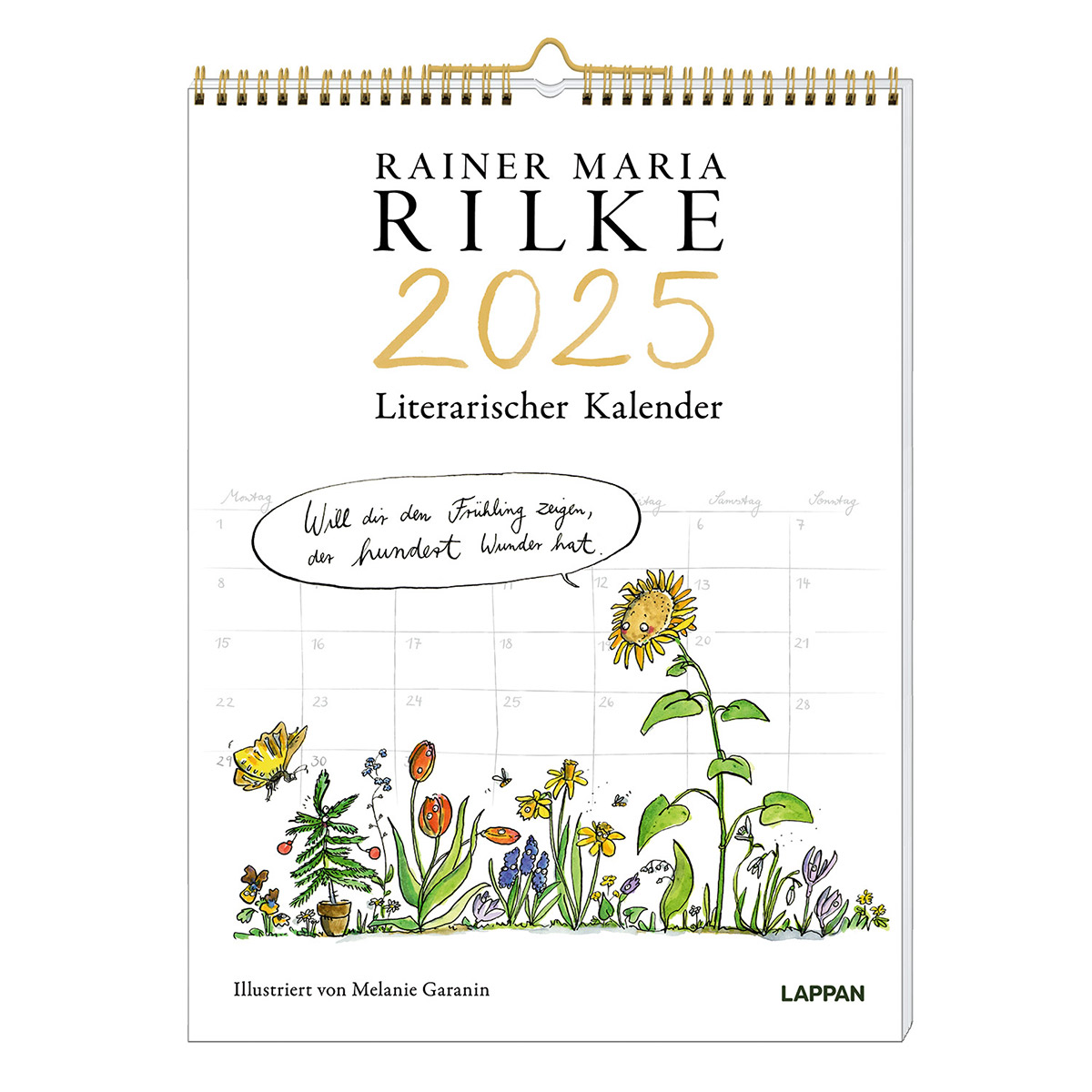 Rainer Maria Rilke »Literarischer Kalender 2025« von Lappan Verlag