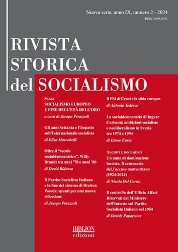 Rivista storica del socialismo (2024) (Vol. 2) von Biblion