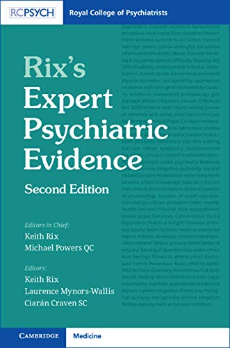 Rix's Expert Psychiatric Evidence von Cambridge