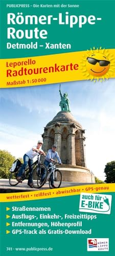 Römer-Lippe-Route, Detmold - Xanten: Leporello Radtourenkarte mit Ausflugszielen, Einkehr- & Freizeittipps, wetterfest, reißfest, GPS-genau, 1:50000 (Leporello Radtourenkarte: LEP-RK) von FREYTAG-BERNDT UND ARTARIA