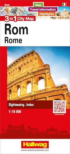 Hallwag Stadtplan Rom: 3 in 1: Stadtplan, Reiseinformationen und Highlights!