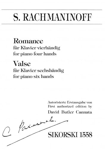 Romance 4ms + Valse 6ms. Klavier zu 4 Händen, Klavier zu 6 Händen