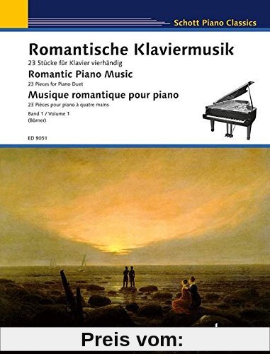Romantische Klaviermusik: 23 Stücke für Klavier vierhändig. Band 1. Klavier 4-händig. (Schott Piano Classics)