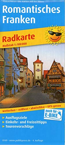 Romantisches Franken: Radkarte mit Ausflugszielen, Einkehr- & Freizeittipps, wetterfest, reissfest, abwischbar, GPS-genau. 1:100000 (Radkarte: RK) von Publicpress