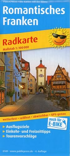 Romantisches Franken: Radkarte mit Ausflugszielen, Einkehr- & Freizeittipps, wetterfest, reissfest, abwischbar, GPS-genau. 1:100000 (Radkarte: RK)