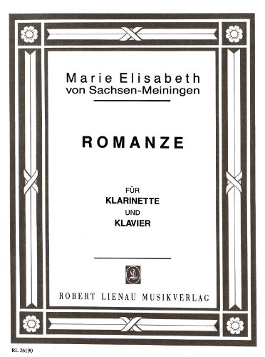 Romanze F-Dur: Klarinette und Klavier.