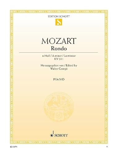 Rondo a-Moll: KV 511. Klavier. (Edition Schott Einzelausgabe)