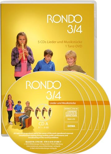 Rondo. Musiklehrgang für die Grundschule - Neubearbeitung / RONDO 3/4 - Lieder und Musikstücke: 5 Audio-CDs, 1 DVD mit Tänzen Rondo. Musiklehrgang für die Grundschule - Neubearbeitung / RONDO 3/4 - Lieder und Musikstücke: 5 Audio-CDs, 1 DVD mit Tänzen