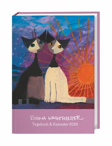 Rosina Wachtmeister Kalenderbuch A6 2026: Kalender im praktischen Taschenformat, mit viel Raum für Notizen und den bekannten Katzenbildern. Planer 2026 für Übersicht im Alltag. (Kalenderbücher Heye) von Heye