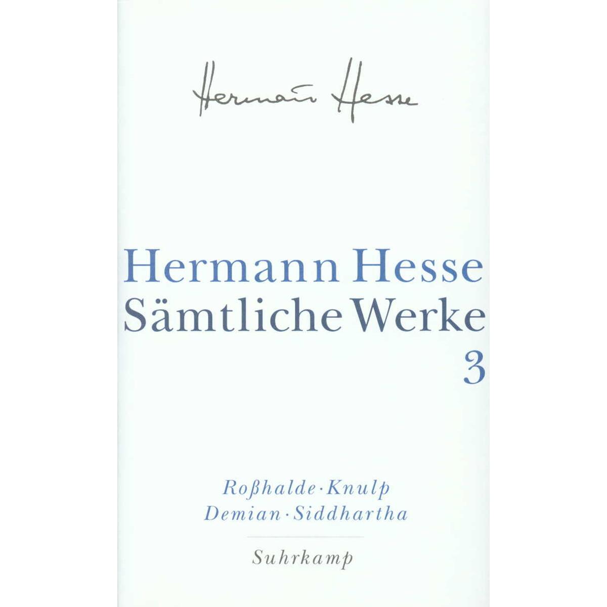 Roßhalde. Knulp. Demian. Siddhartha von Suhrkamp Verlag AG