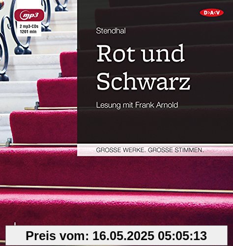 Rot und Schwarz: Ungekürzte Lesung mit Frank Arnold (2 mp3-CDs)