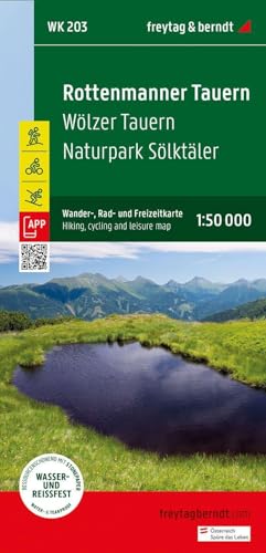 Rottenmanner Tauern, Wander-, Rad- und Freizeitkarte 1:50.000, freytag & berndt, WK 203: Wölzer Tauern - Naturpark Sölktäler, mit APP, wasserfest und ... (freytag & berndt Wander-Rad-Freizeitkarten) von FREYTAG-BERNDT UND ARTARIA
