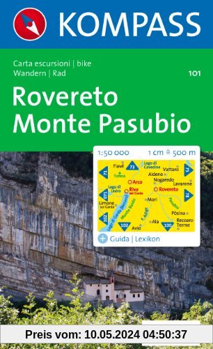 Rovereto, Monte Pasubio: Carta escursioni / bike. Wandern / Rad. 1:50.000