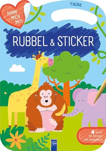 Rubbel & Sticker - Tiere von YoYo Books