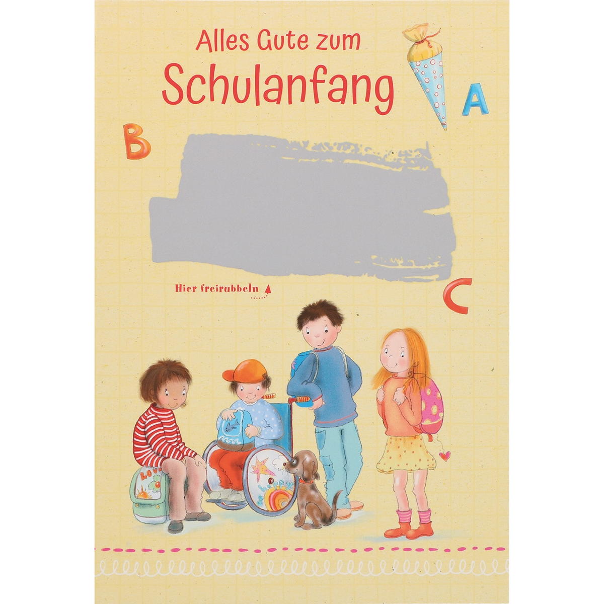 Rubbelkarte »Alles Gute zum Schulanfang« (6 Stück) von Butzon und Bercker
