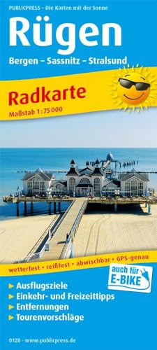 Rügen, Bergen - Sassnitz - Stralsund: Radkarte mit Ausflugszielen, Einkehr- & Freizeittipps, wetterfest, reißfest, abwischbar, GPS-genau. 1:75000 (Radkarte: RK)