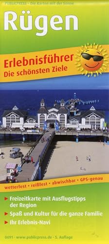 Rügen: Erlebnisführer mit Informationen zu Freizeiteinrichtungen auf der Kartenrückseite, wetterfest, reißfest, abwischbar, GPS-genau. 1:85000 (Erlebnisführer: EF)
