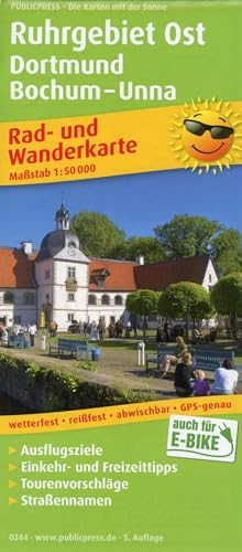 Ruhrgebiet Ost, Dortmund, Bochum - Unna: Rad- und Wanderkarte mit Straßennamen, Ausflugszielen, Einkehr- & Freizeittipps, wetterfest, reissfest, ... 1:50000 (Rad- und Wanderkarte: RuWK) von FREYTAG-BERNDT UND ARTARIA