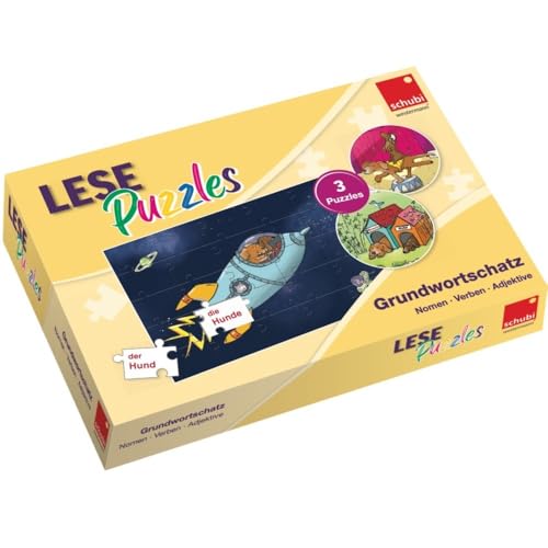 SCHUBI LesePuzzles: Grundwortschatz: Nomen, Verben, Adjektive Wort + Wort von SCHUBI Lernmedien