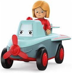 SIKU 0108 - Toddys, Paula Pretty, Spielzeugauto mit Rückziehmotor und Spielfigur, graublau/rot von Sieper GmbH