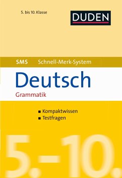 SMS Deutsch - Grammatik 5.-10. Klasse von Duden / Duden / Bibliographisches Institut