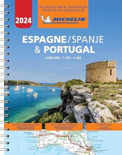 SPANJE PORTUGAL ESPAGNE 2024 00460 ATLAS: wegenatlas Schaal 1 : 400.000 (Michelin Atlassen) von Michelin