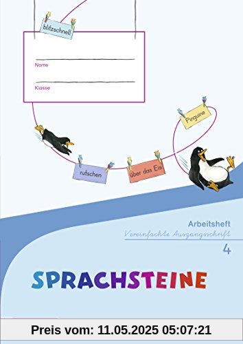 SPRACHSTEINE Sprachbuch - Ausgabe 2014 für Bayern: Arbeitsheft 4 VA