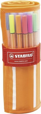 Fineliner - STABILO point 88 - 30er Rollerset - mit 30 verschiedenen Farben von Stabilo