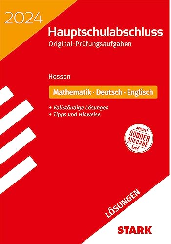 STARK Lösungen zu Original-Prüfungen Hauptschulabschluss 2024 - Mathematik, Deutsch, Englisch - Hessen von Stark Verlag GmbH